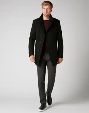 Remus Uomo Lohman Tailored Overcoat - Black