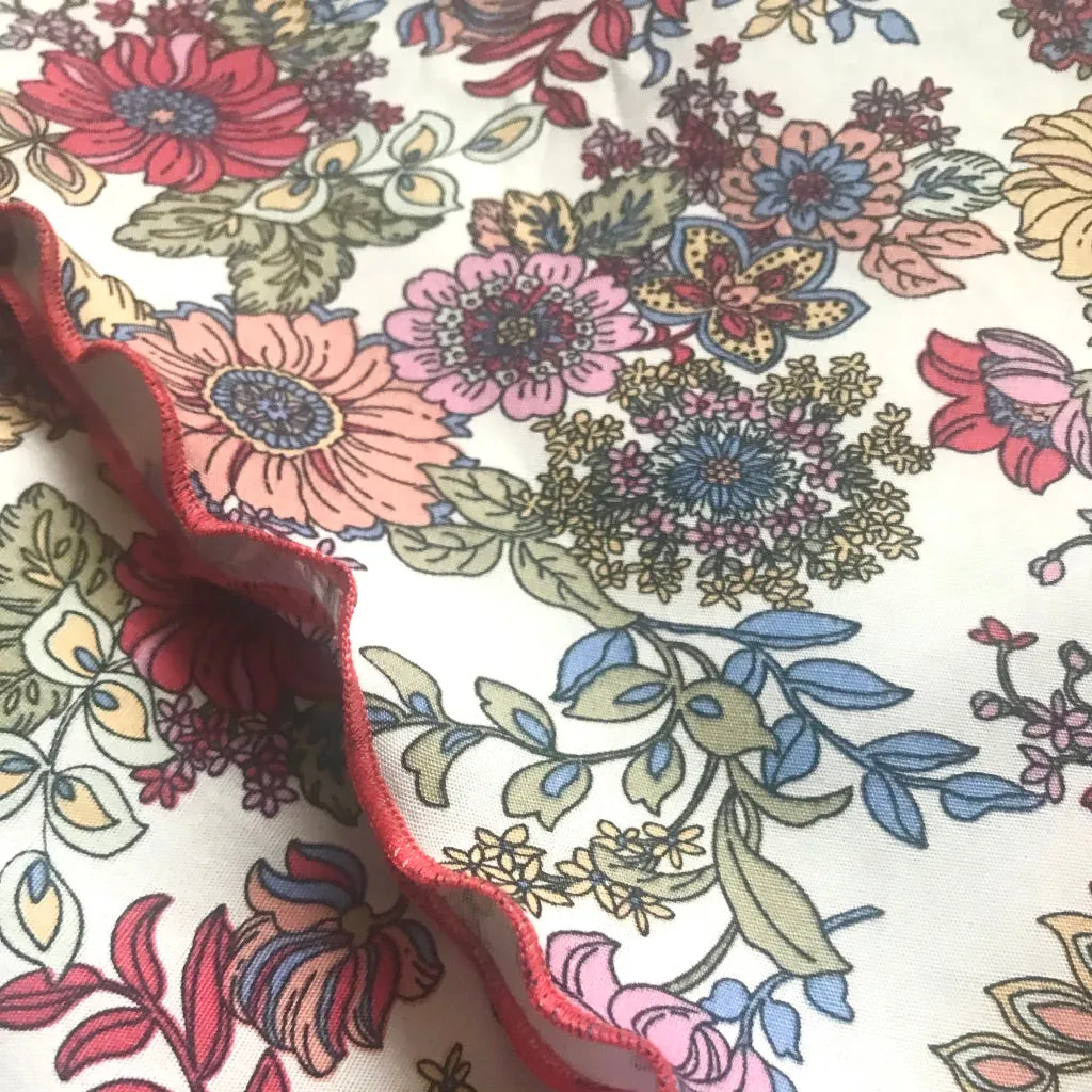 Retro Floral Pretty Cotton Headscarf Bandana