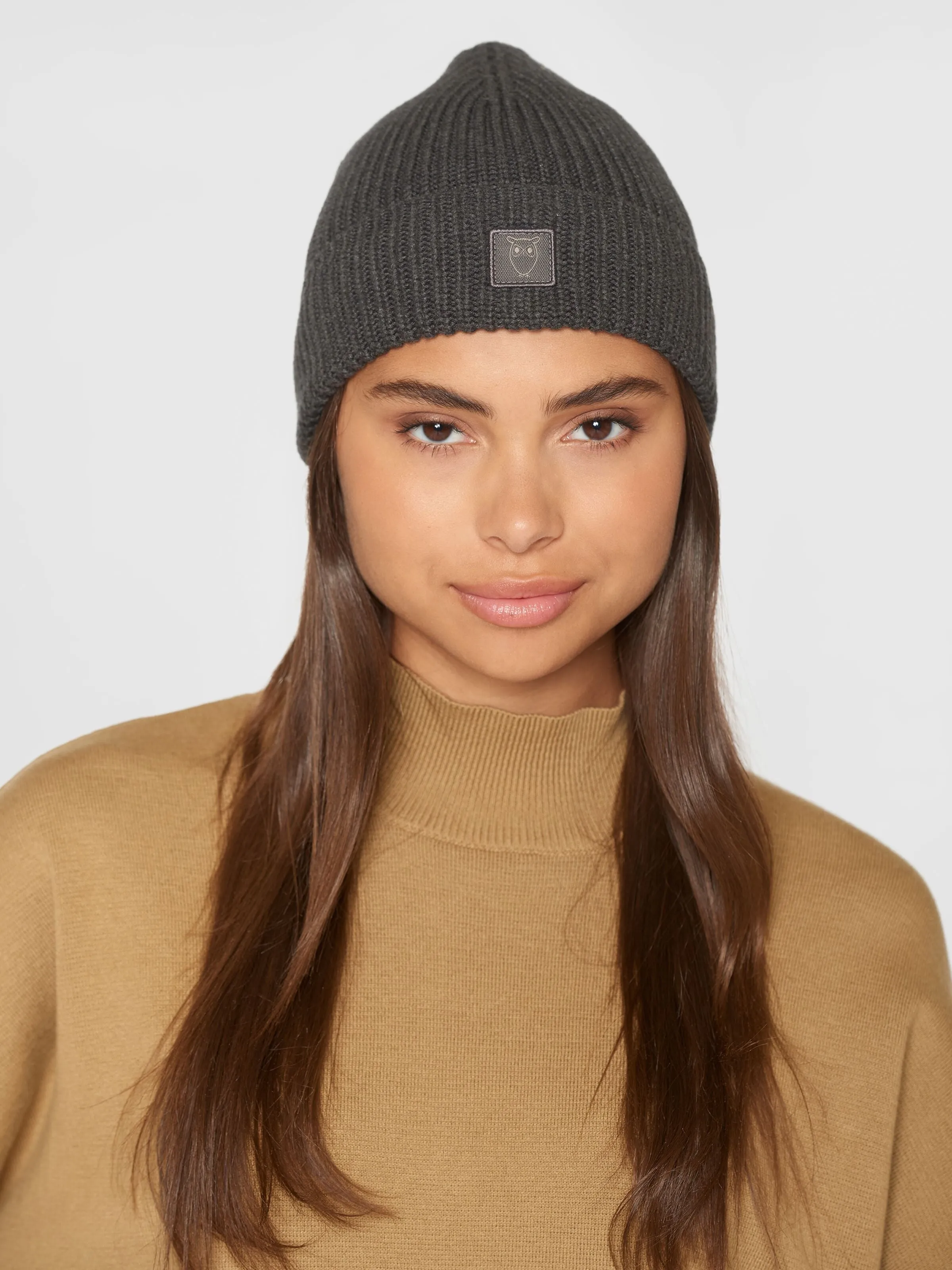 Rib Beaniea Dark Grey Knowledge Cotton Apparel