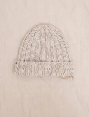 Ribbed Cashmere Beanie Stone