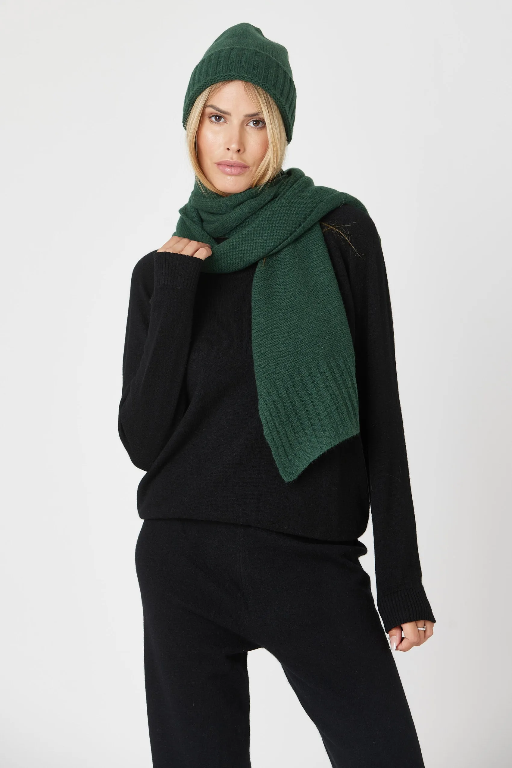Ribbed Cashmere Scarf