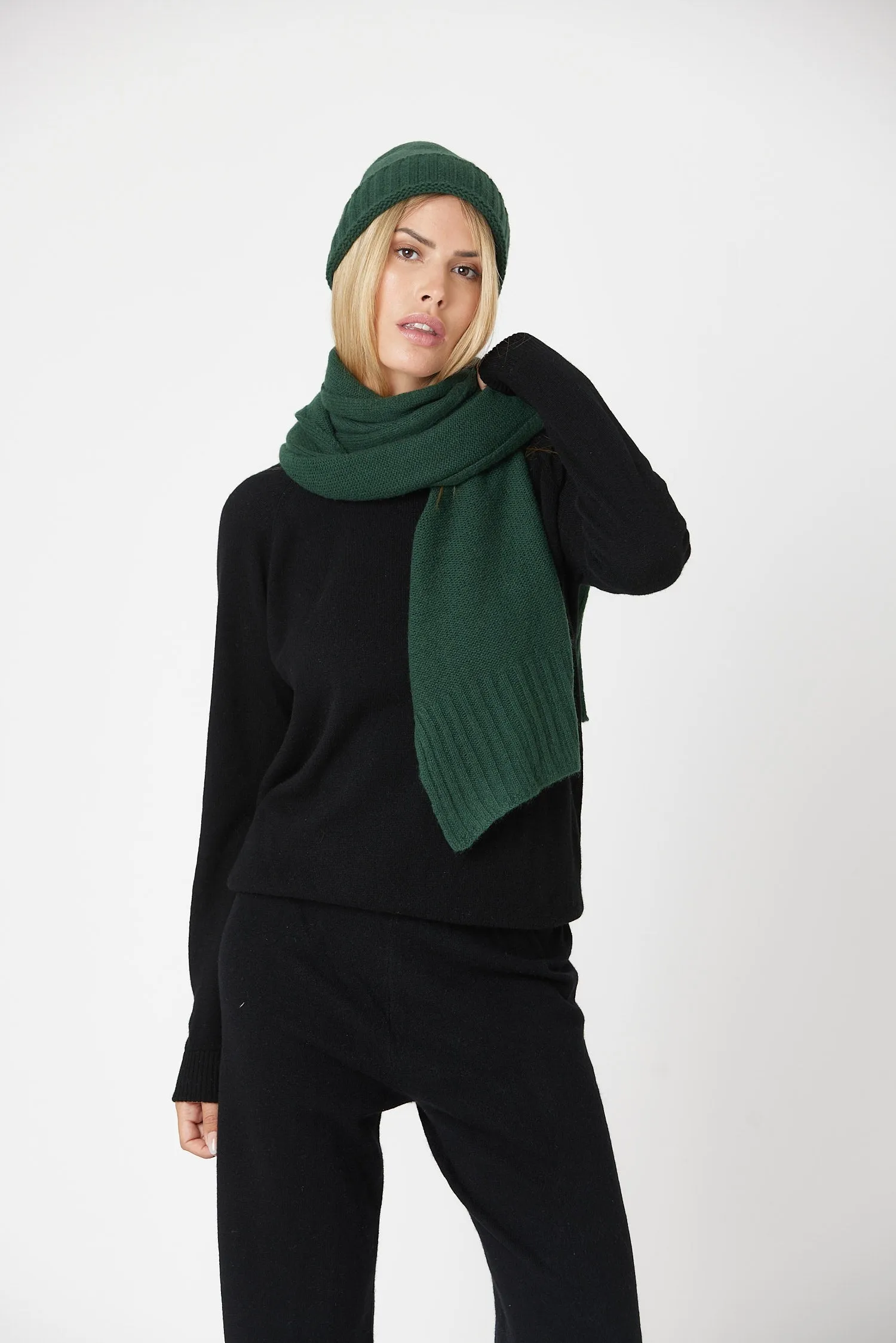 Ribbed Cashmere Scarf