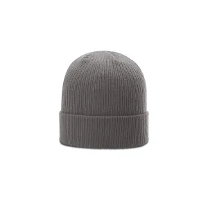 Richardson Charcoal Rib Knit Beanie with Cuff