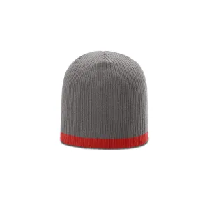 Richardson Charcoal/Red Rib Knit Beanie