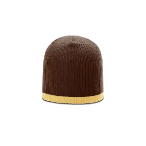 Richardson Chocolate/Sand Rib Knit Beanie