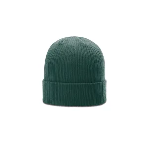 Richardson Dark Green Rib Knit Beanie with Cuff