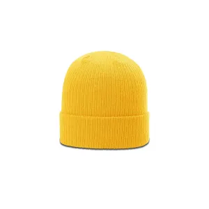 Richardson Gold Rib Knit Beanie with Cuff