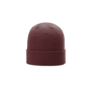 Richardson Maroon Rib Knit Beanie with Cuff