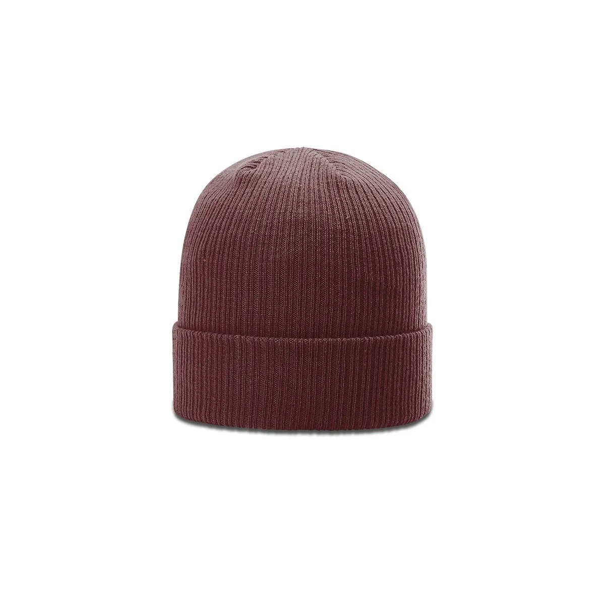 Richardson Maroon Rib Knit Beanie with Cuff