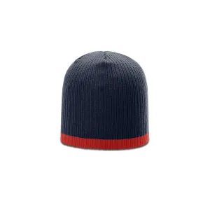 Richardson Navy/Red Rib Knit Beanie