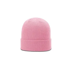Richardson Pink Rib Knit Beanie with Cuff