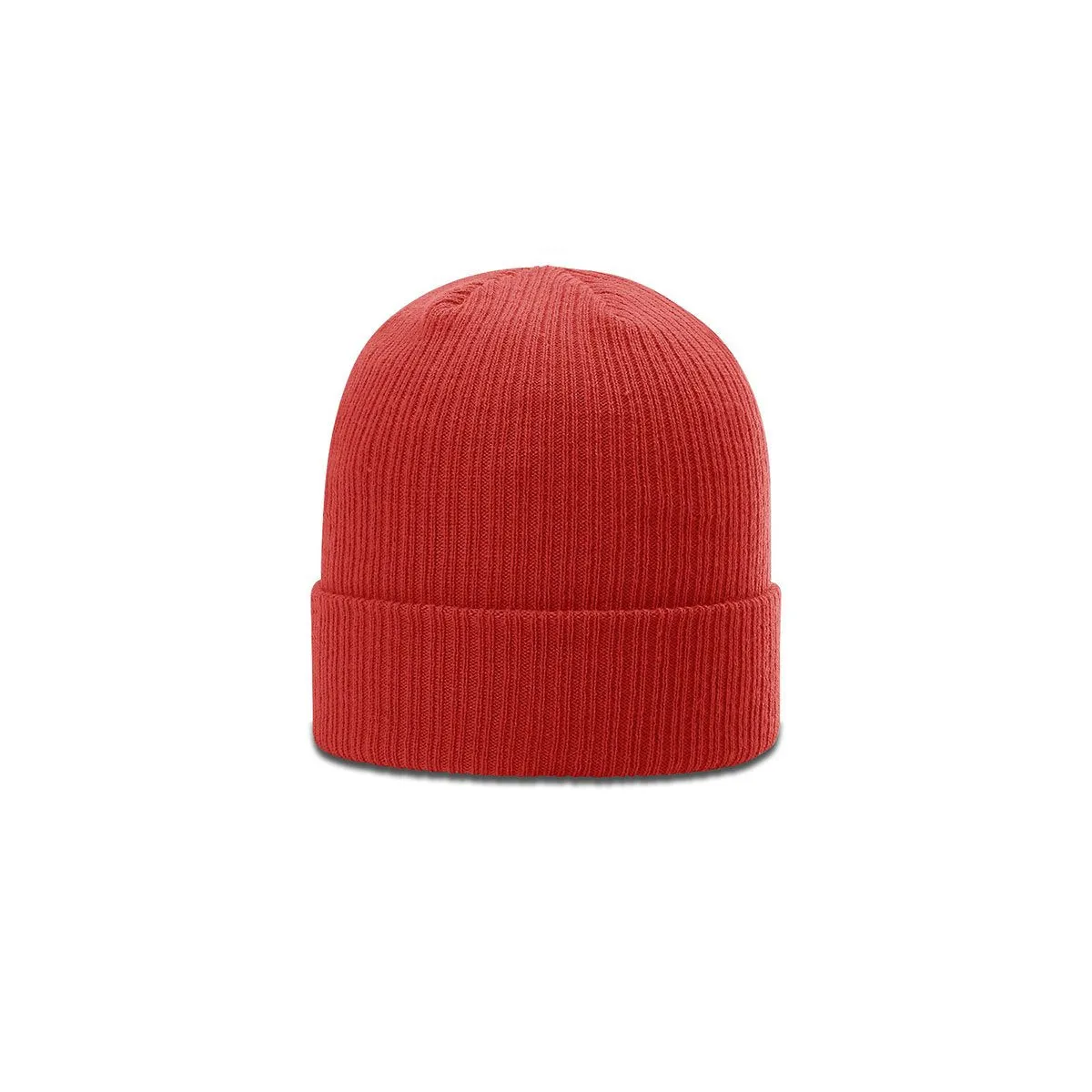 Richardson Red Rib Knit Beanie with Cuff