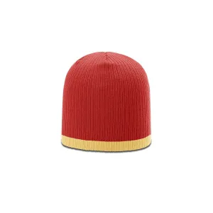 Richardson Red/Sand Rib Knit Beanie