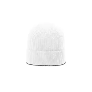 Richardson White Rib Knit Beanie with Cuff