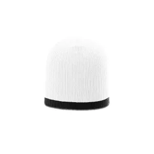 Richardson White/Black Rib Knit Beanie