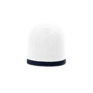 Richardson White/Navy Rib Knit Beanie