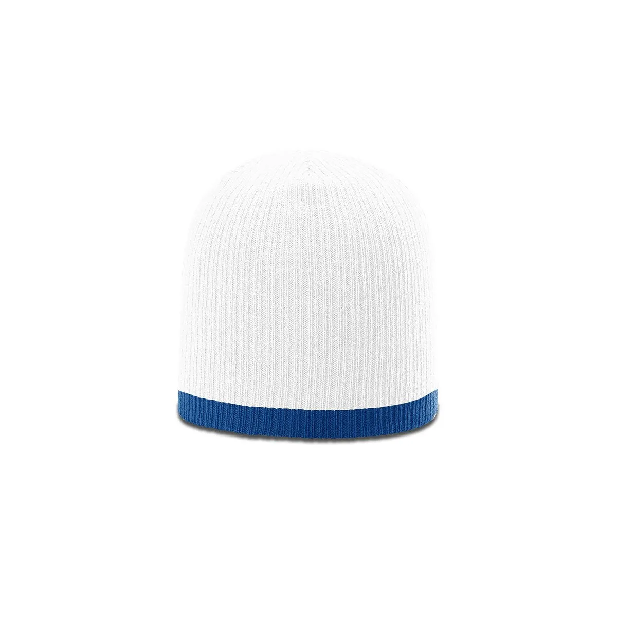 Richardson White/Royal Rib Knit Beanie