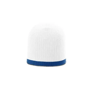 Richardson White/Royal Rib Knit Beanie