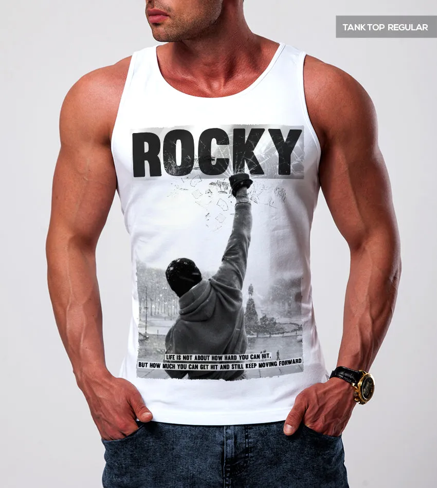 Rocky Balboa White Men's Training Tank Top Regular MD276