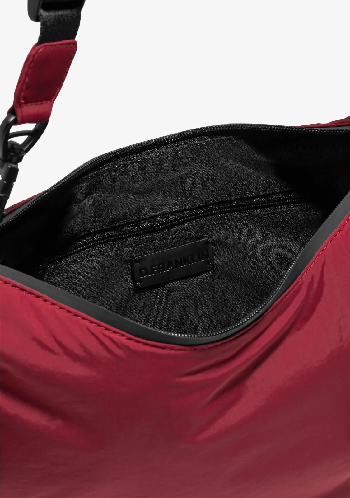 Round Nylon Crossbody Bag Red   Custom Set Lime