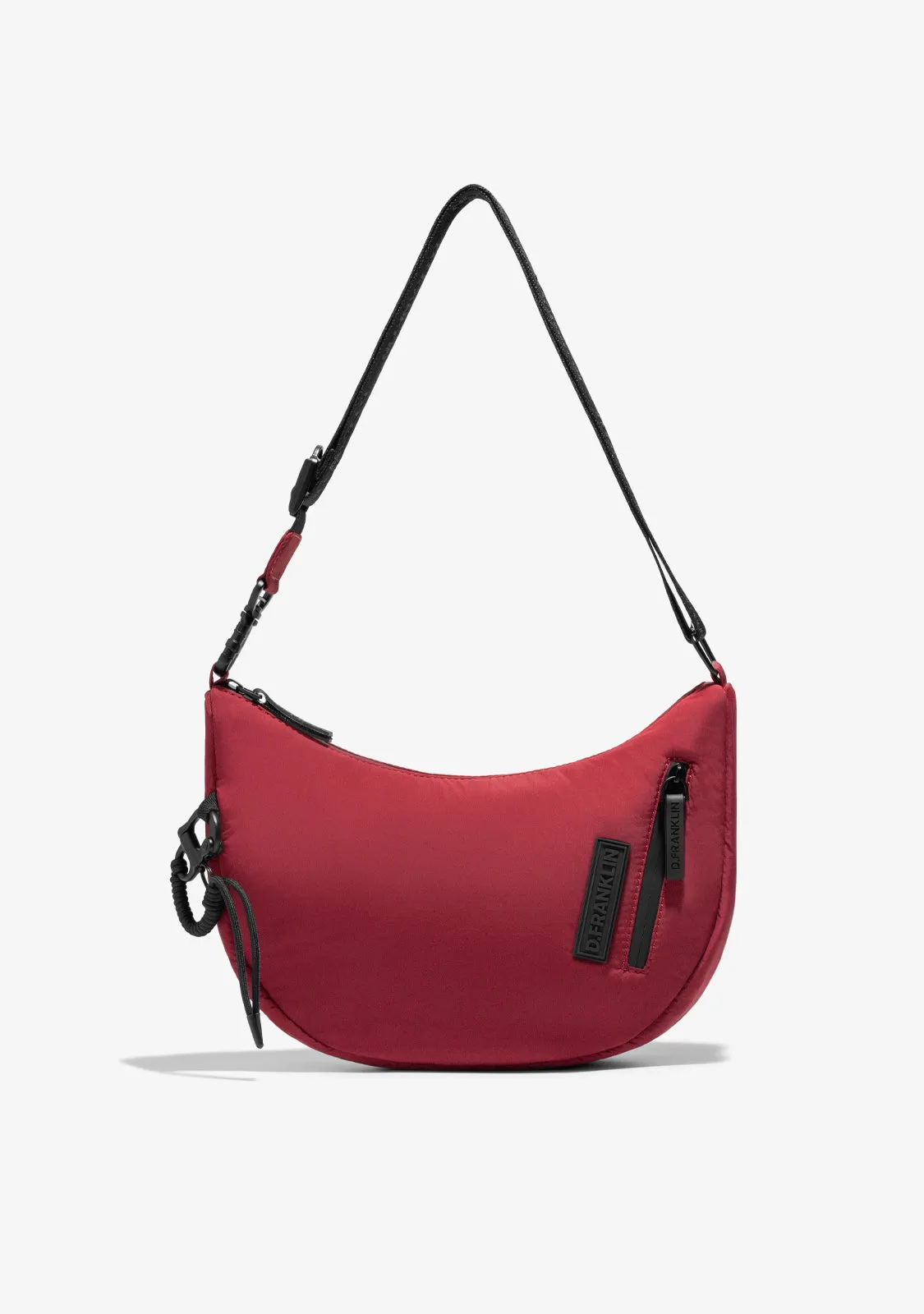 Round Nylon Crossbody Bag Red   Custom Set Lime