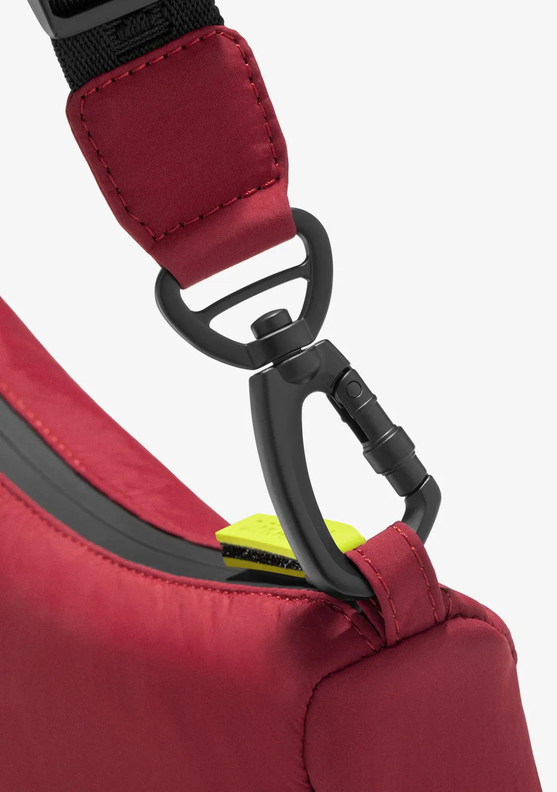 Round Nylon Crossbody Bag Red   Custom Set Lime