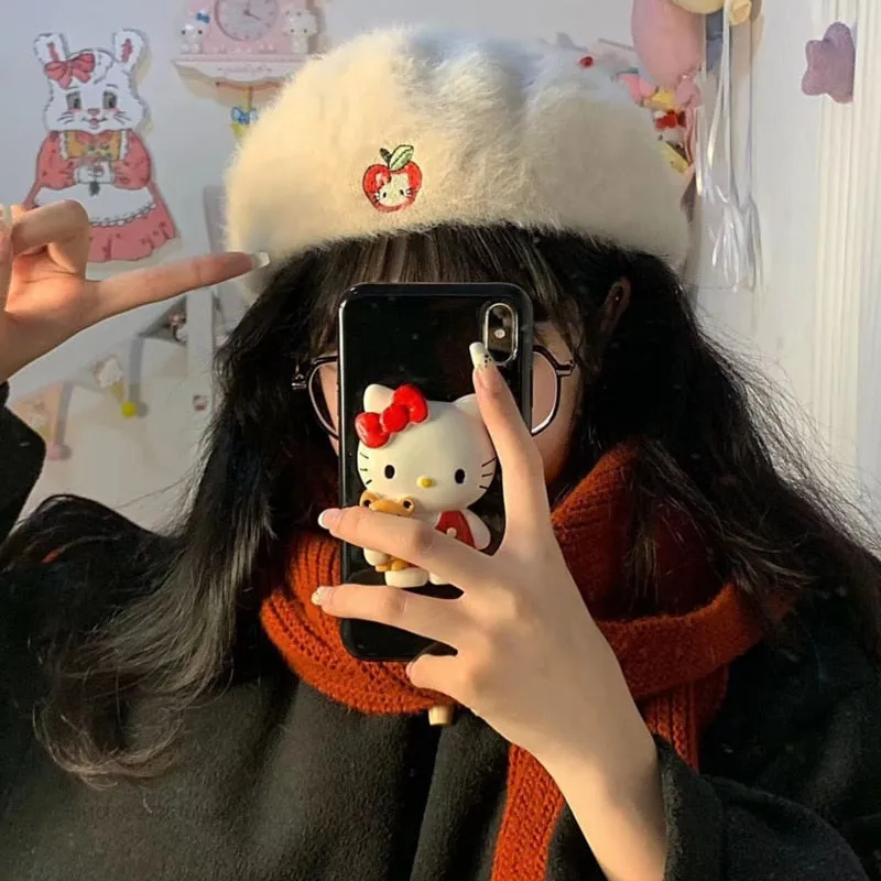 Sanrio Fluffy Beret Hat