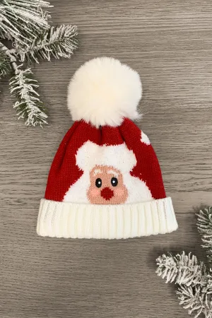 Santa Claus Fur Pom Pom Beanie