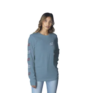 Santa Cruz Wave Dot L/S Regular T-Shirt Womens, Cadet Blue