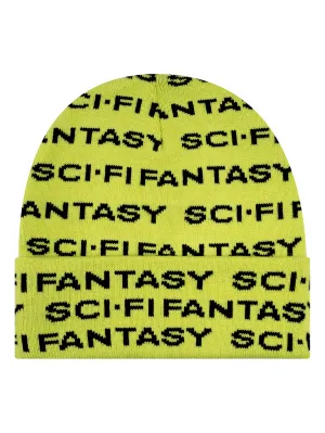 Sci Fi Fantasy Repeat Logo Beanie - Green