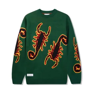 Scorpion Knitted Sweater, Forest Green