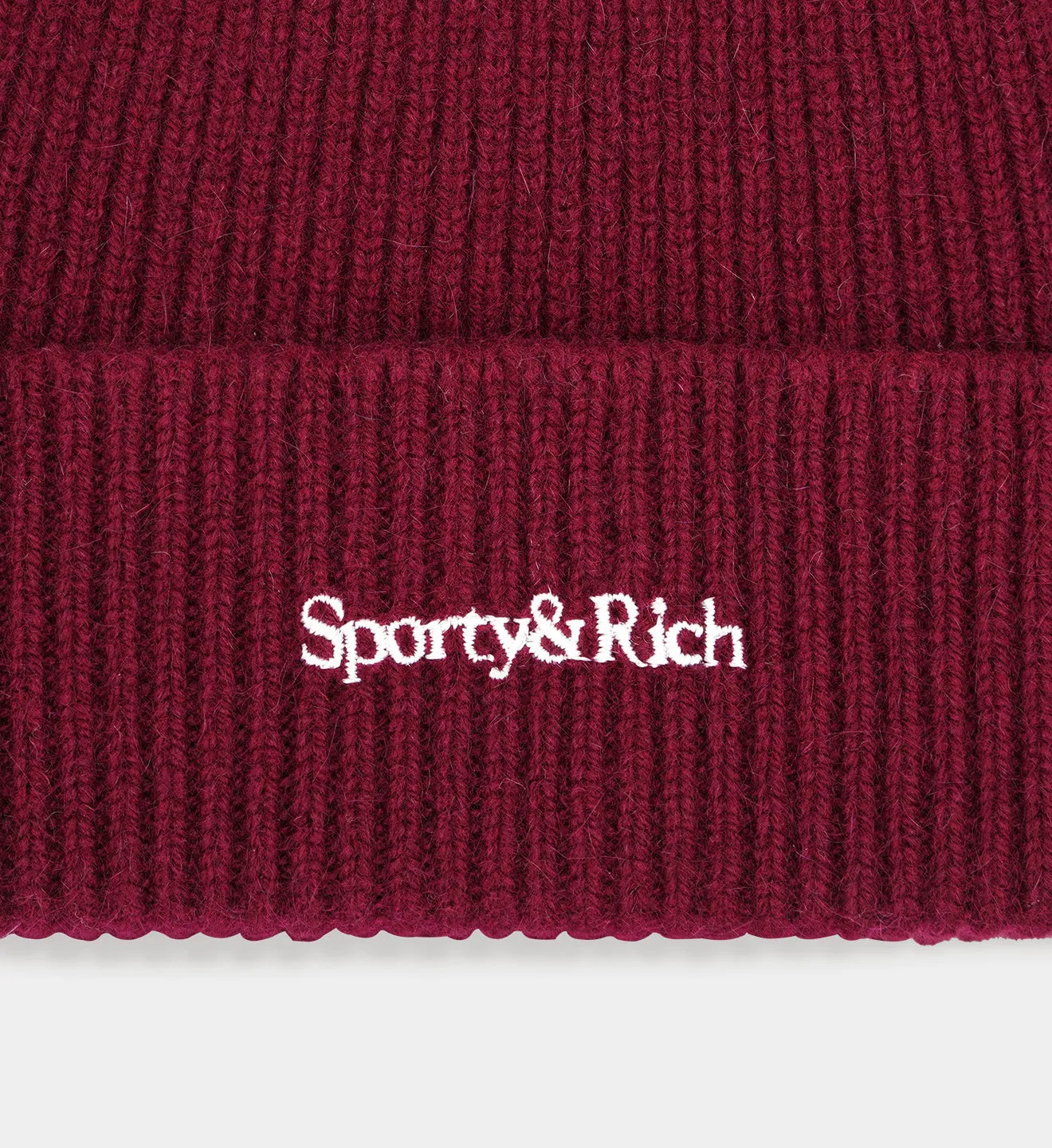 Serif Logo Beanie - Merlot
