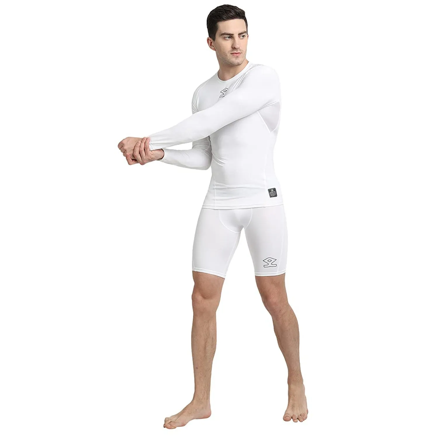 Shrey 1756 Intense Compressions Long Sleeve Top ,White