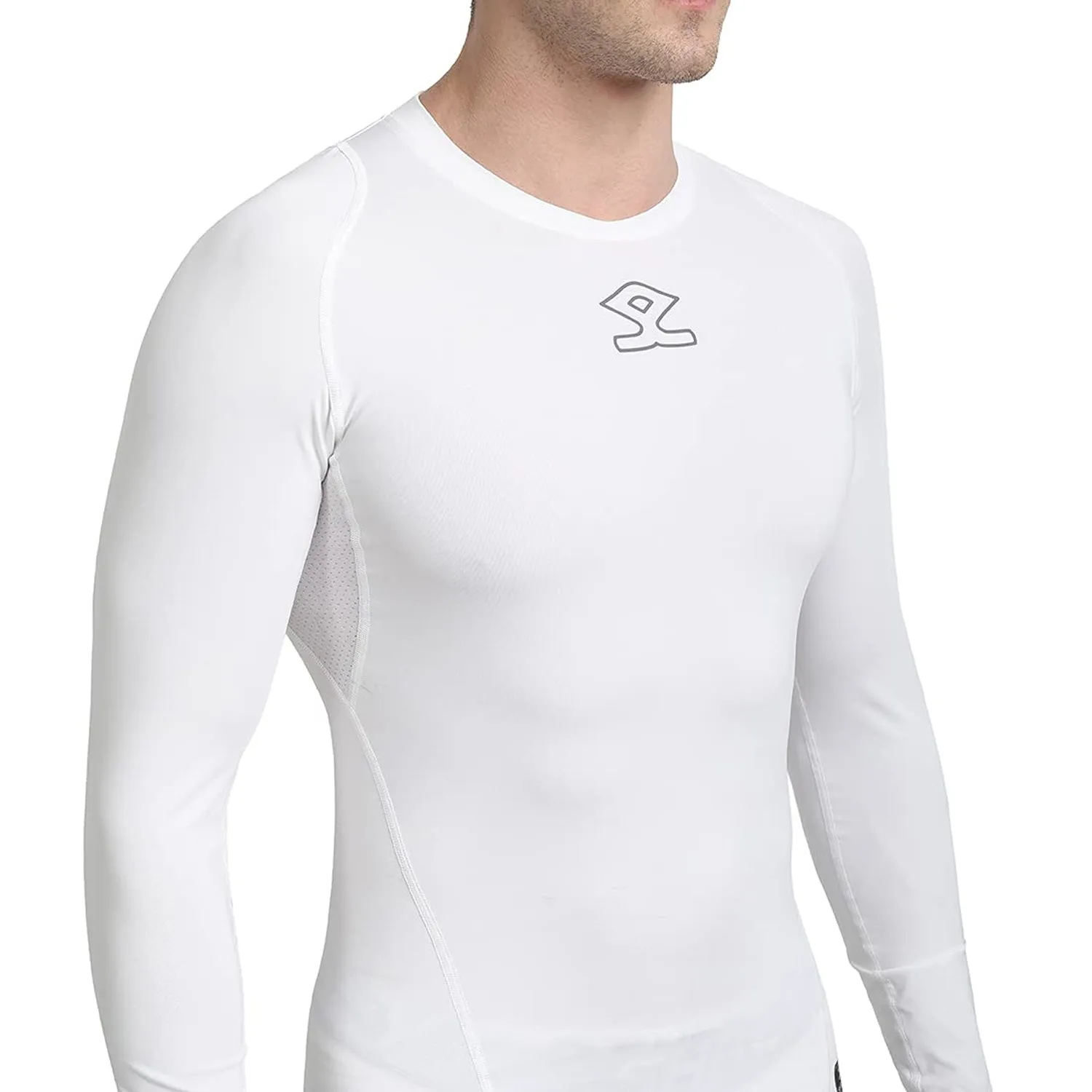 Shrey 1756 Intense Compressions Long Sleeve Top ,White