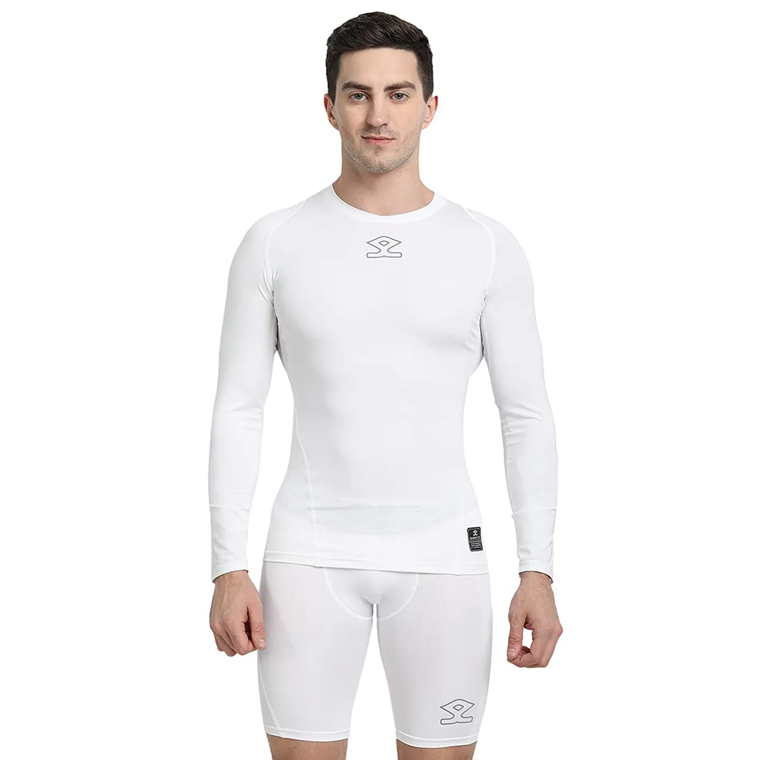 Shrey 1756 Intense Compressions Long Sleeve Top ,White