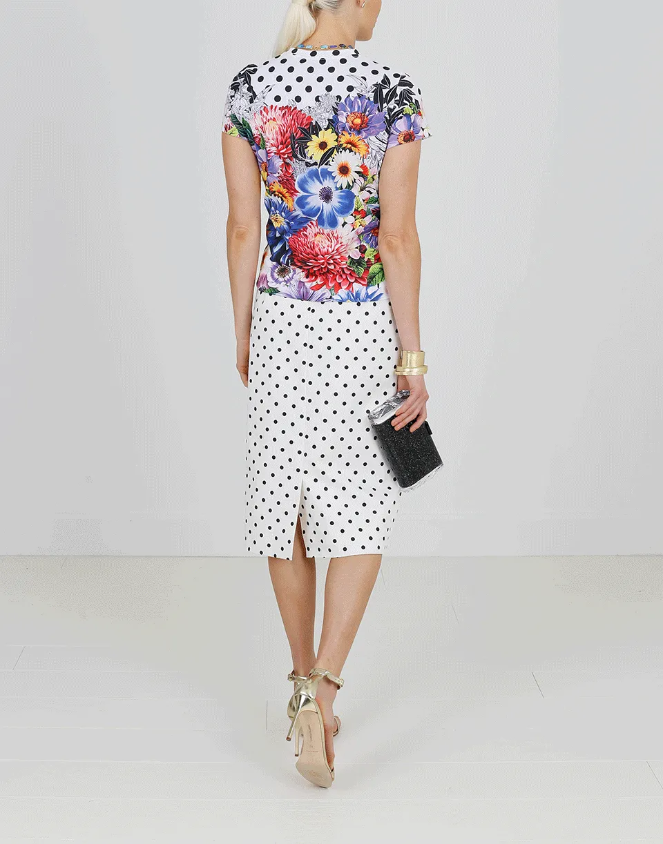 Sigma Polka Dot Pencil Skirt