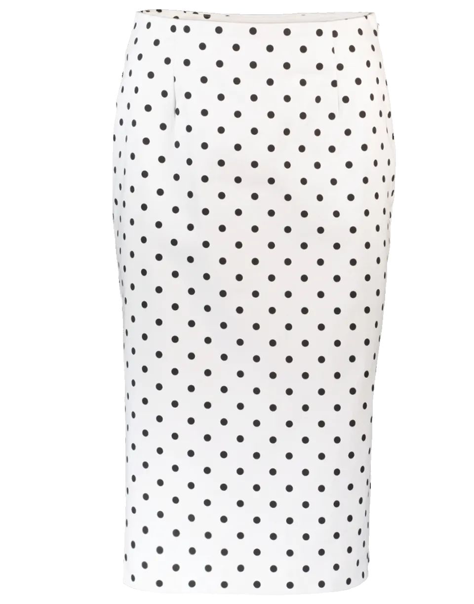 Sigma Polka Dot Pencil Skirt
