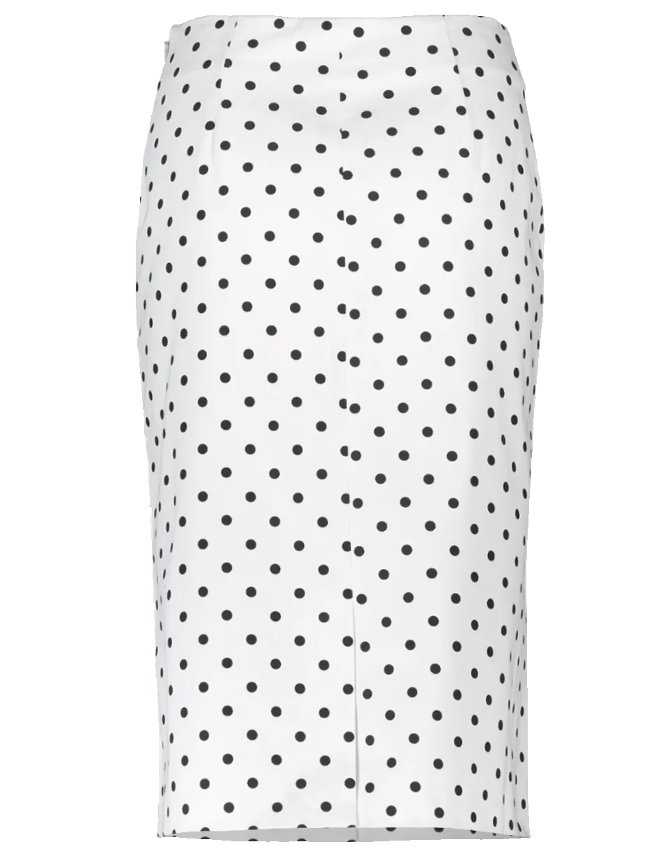 Sigma Polka Dot Pencil Skirt