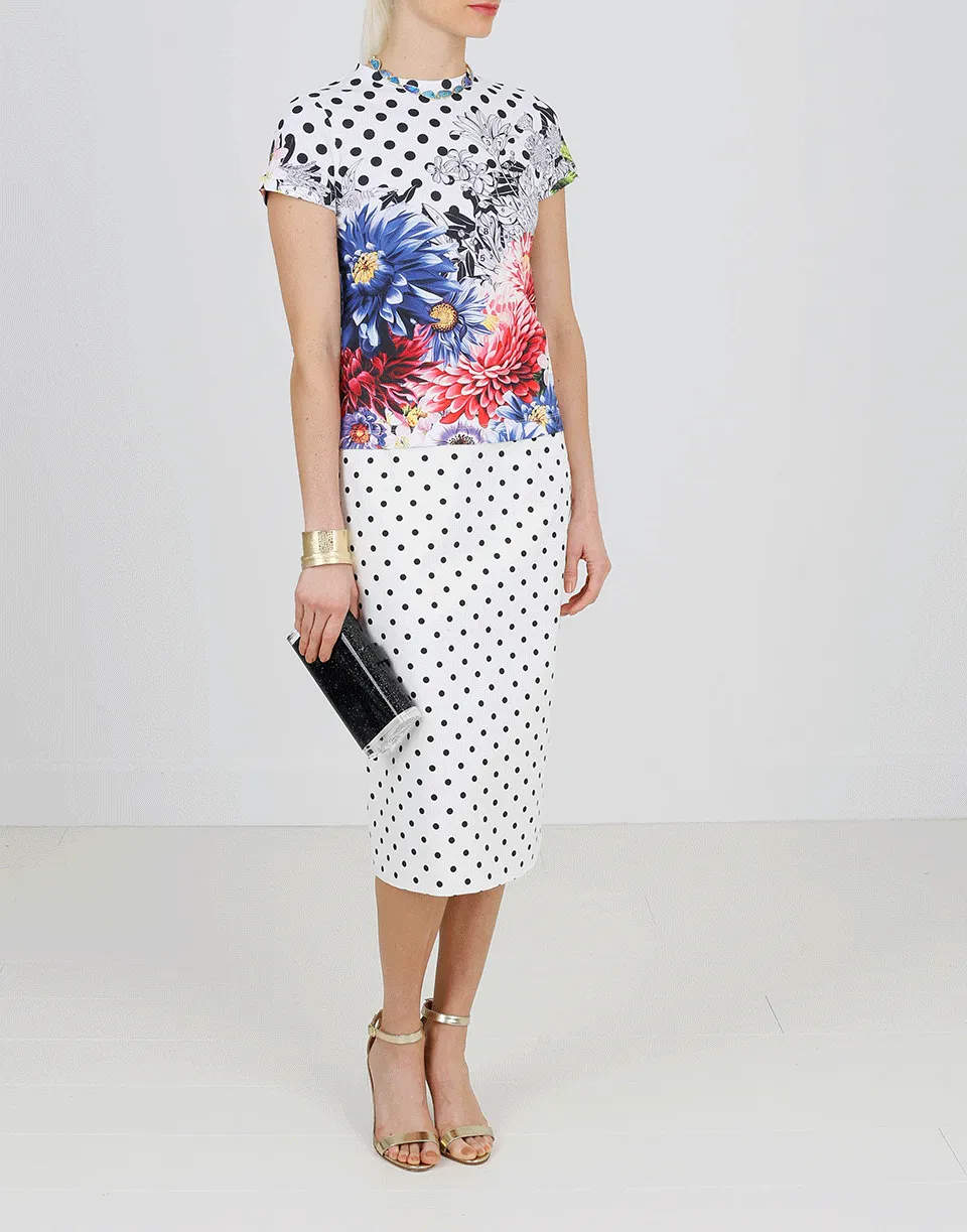 Sigma Polka Dot Pencil Skirt