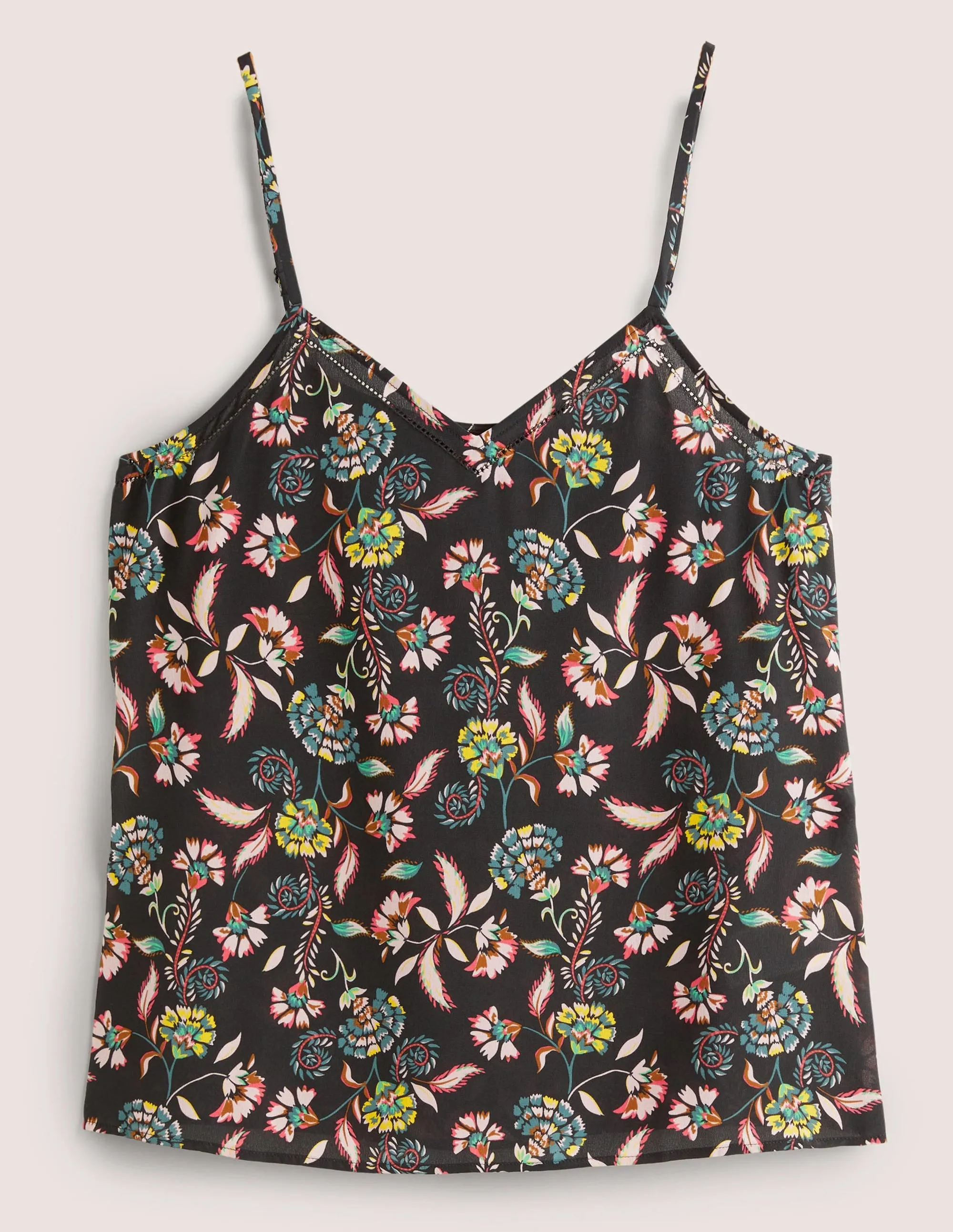 Silk Cami Top-Multi, Blossom Pome