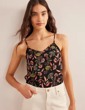 Silk Cami Top-Multi, Blossom Pome