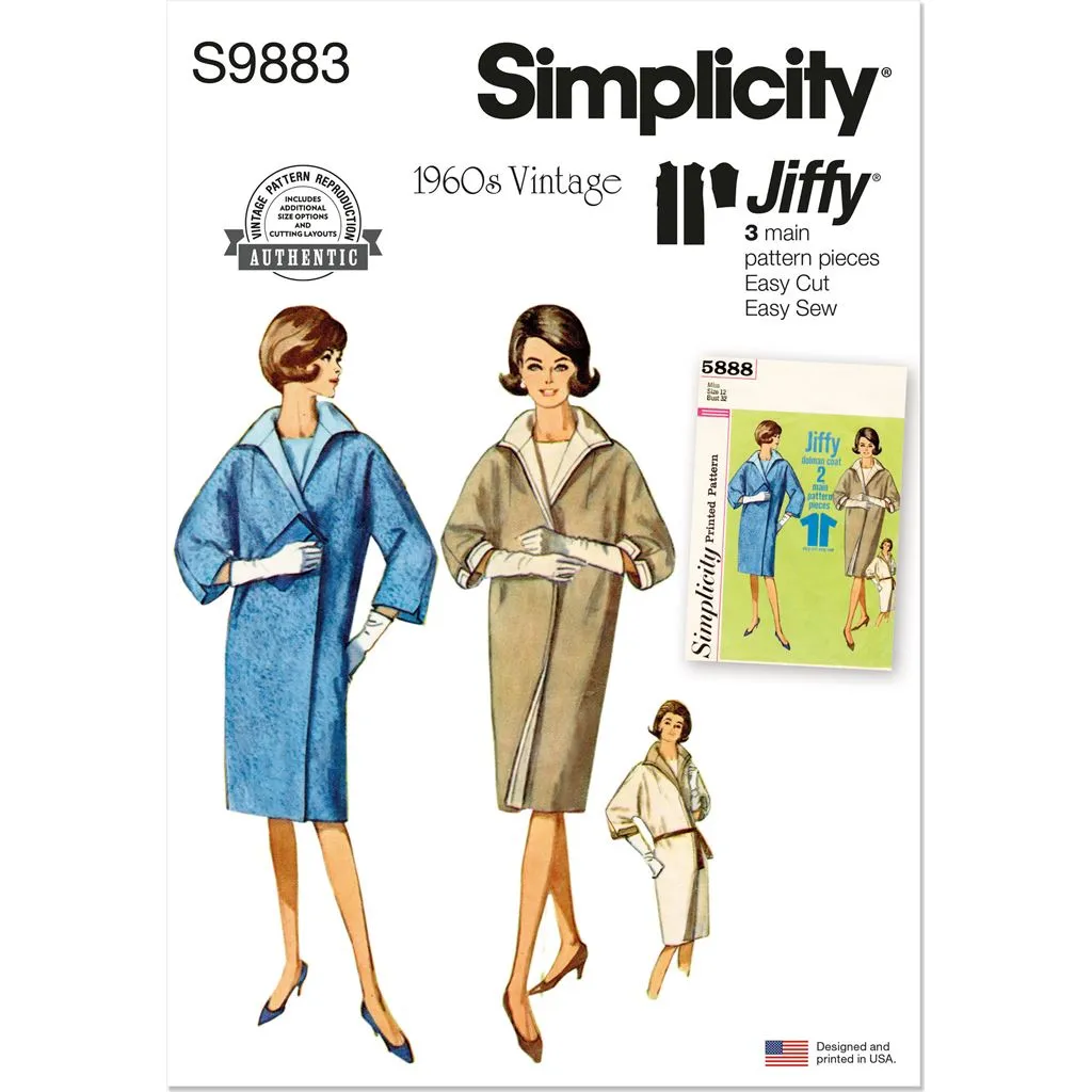 Simplicity Sewing Pattern S9883 Misses' Reversible Coat