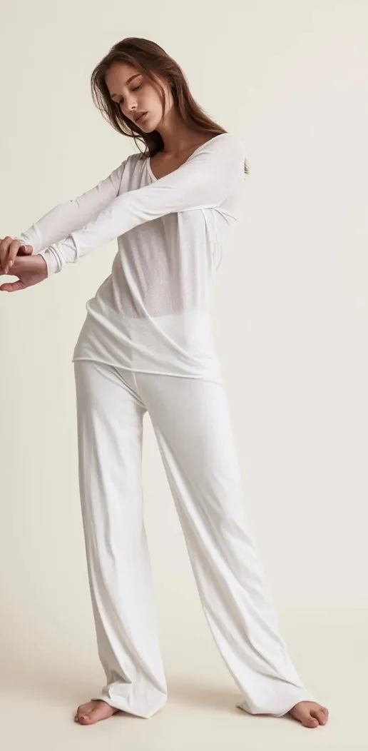 SKIN~ Double layer cotton pants