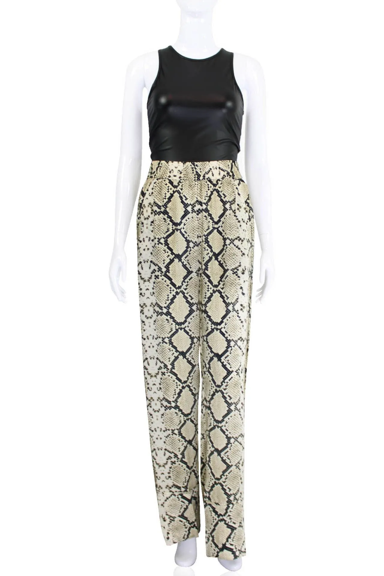 Snake Print Straight Leg Pant