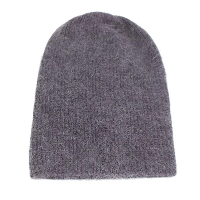 Soft Beanie with Angora Wool