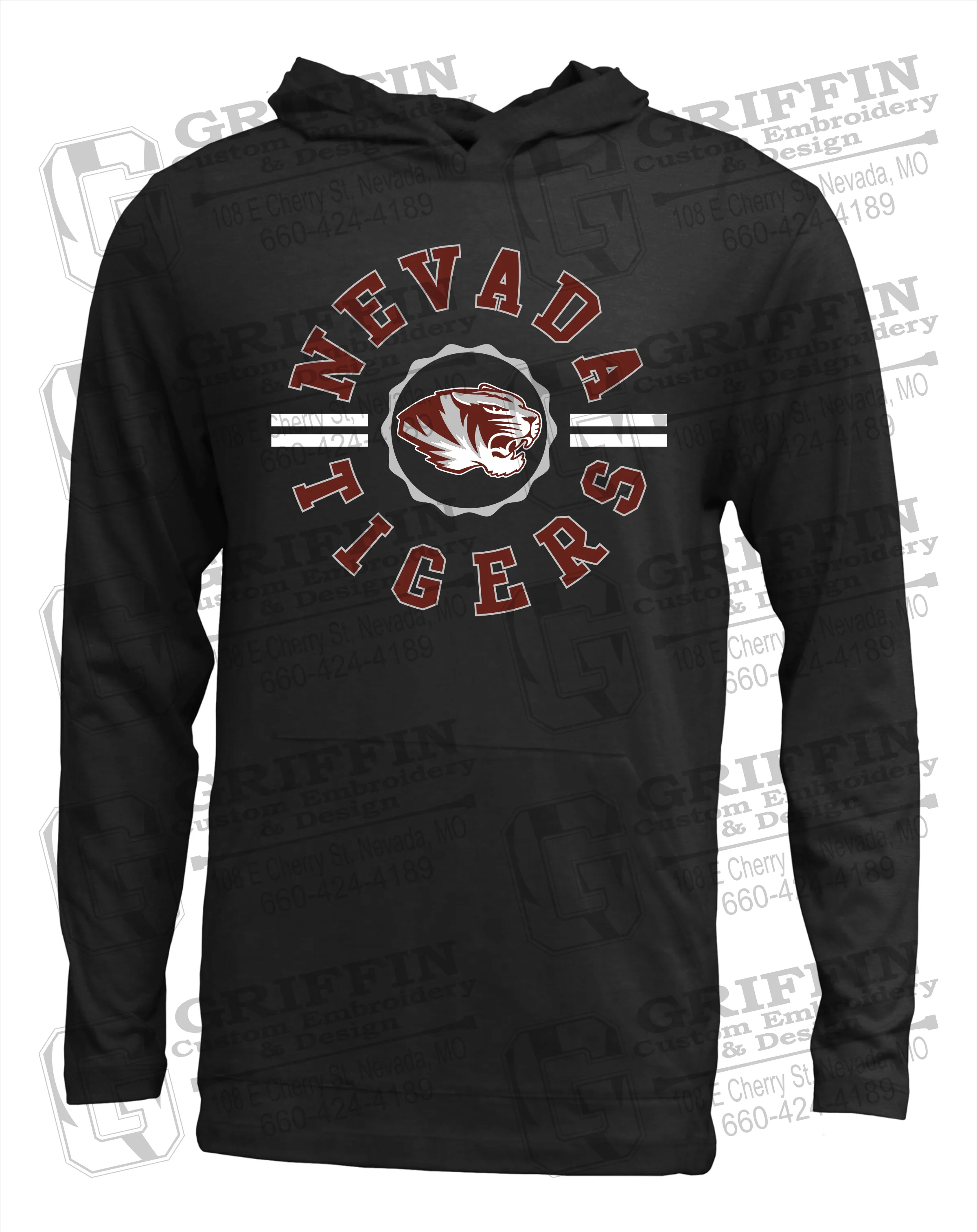 Soft-Tek T-Shirt Hoodie - Nevada Tigers 22-Z