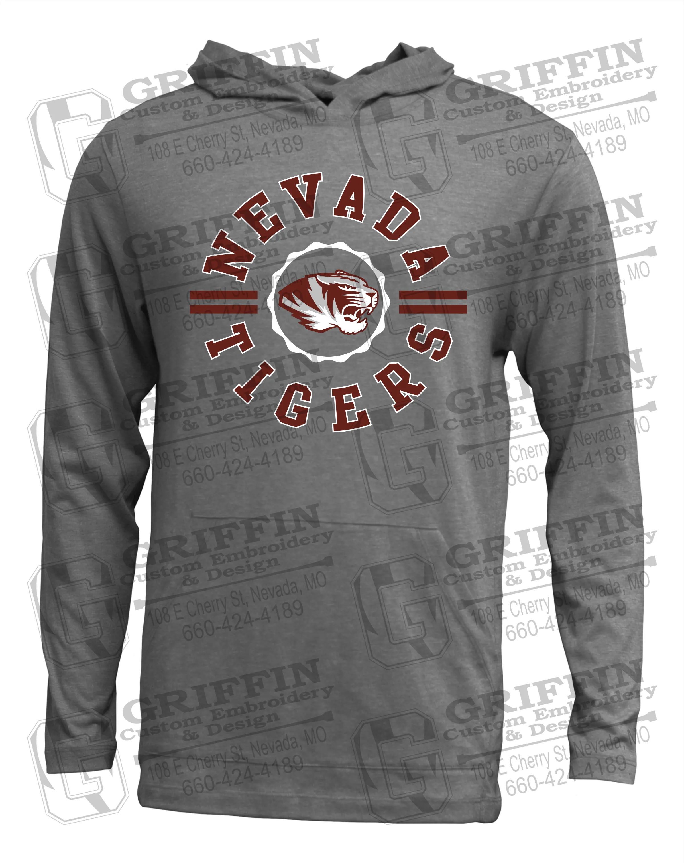 Soft-Tek T-Shirt Hoodie - Nevada Tigers 22-Z
