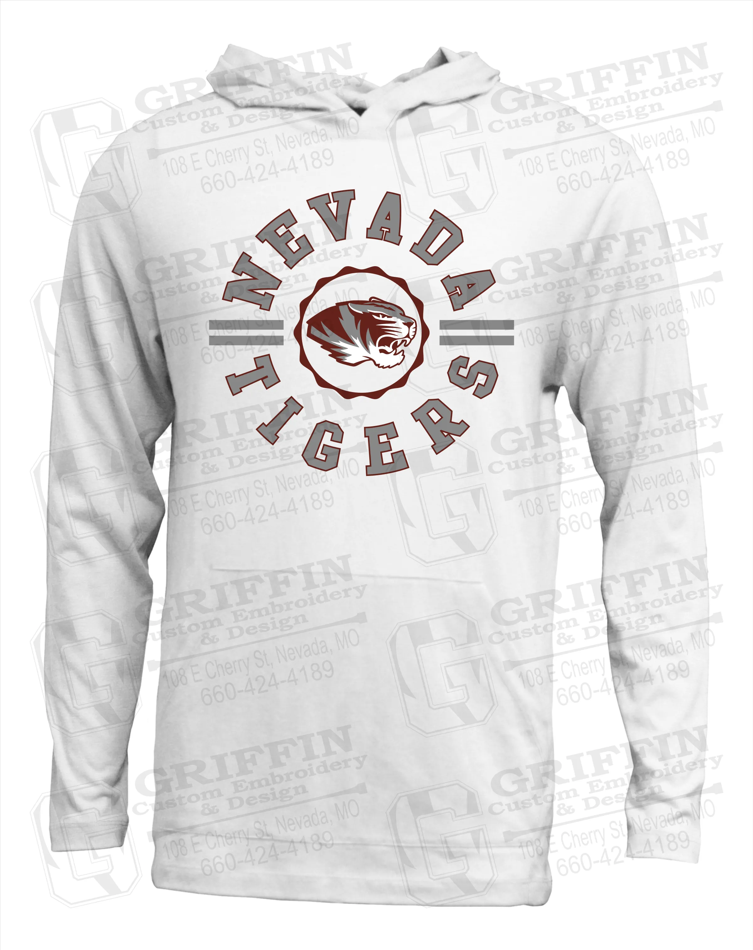 Soft-Tek T-Shirt Hoodie - Nevada Tigers 22-Z
