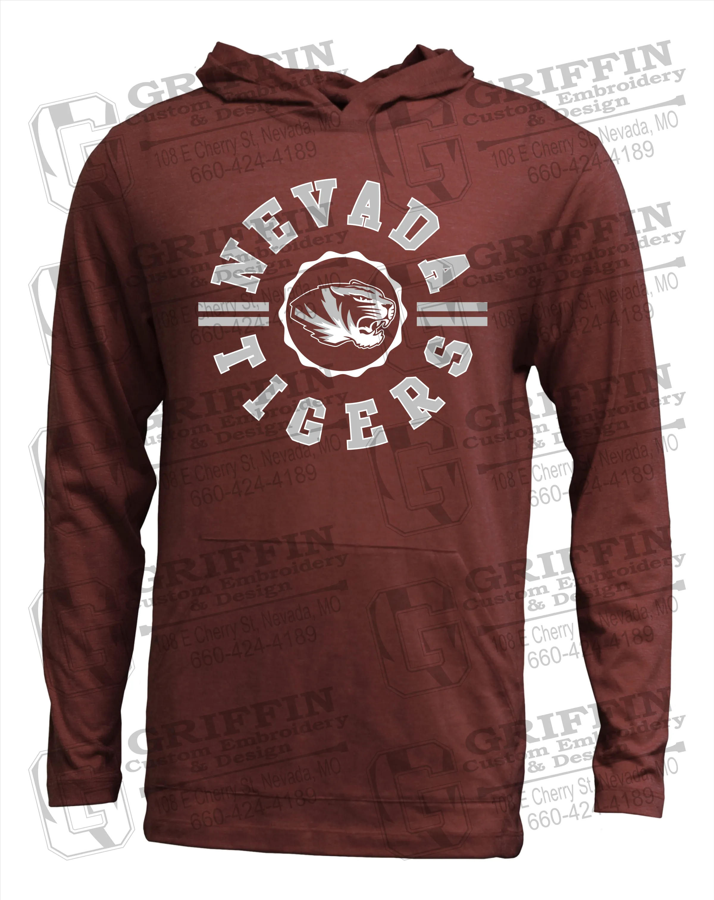 Soft-Tek T-Shirt Hoodie - Nevada Tigers 22-Z