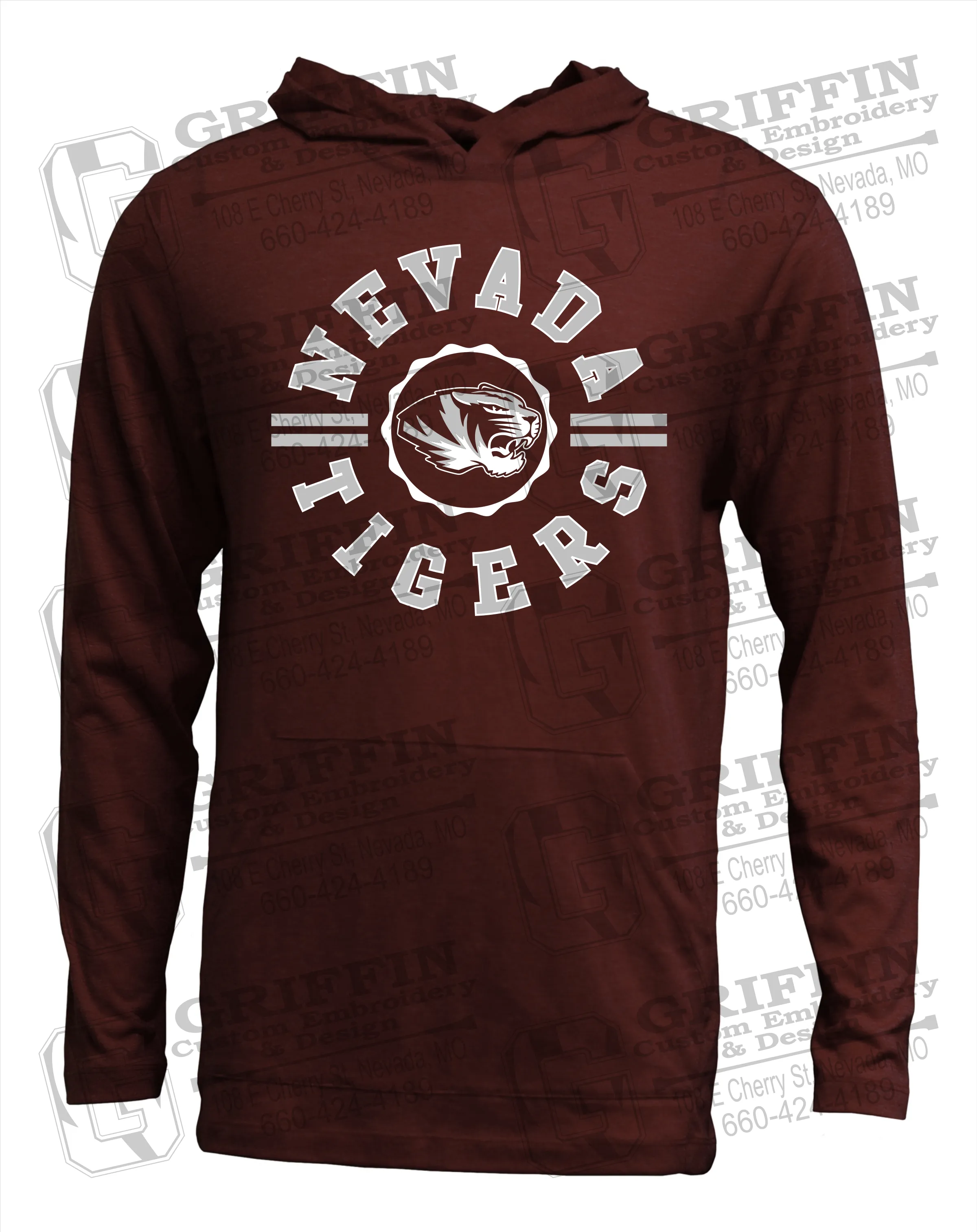 Soft-Tek T-Shirt Hoodie - Nevada Tigers 22-Z